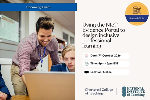 Using the NIoT Evidence Portal to design inclusive professional learning